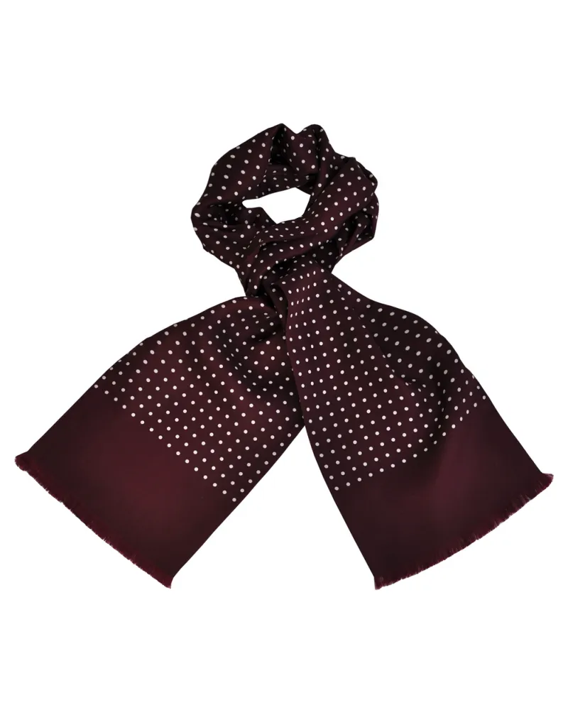 Foulard Carven rouge à pois, foulard en soie homme Carven, Boutique TOUTACOO.