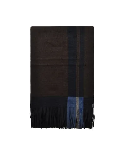 Echarpe Eliot Marron/Bleu - Boutique d'écharpes pour homme, Toutacoo.