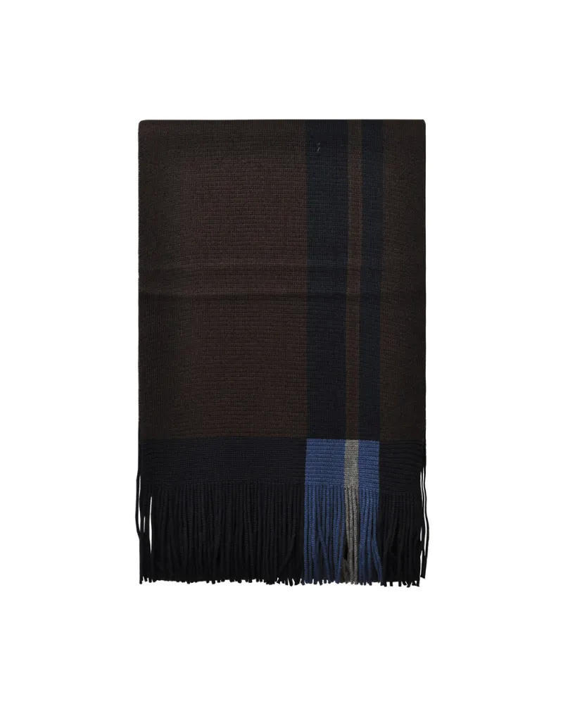 Echarpe Eliot Marron/Bleu - Boutique d'écharpes pour homme, Toutacoo.