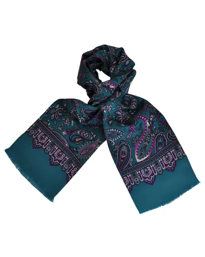 Foulard Carven Canard Paisley, foulards en soie homme, Boutique TOUTACOO.
