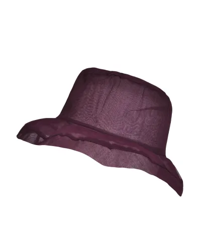 Chapeau organza coton, prune - Vente chapeaux de plage Femme - Toutacoo