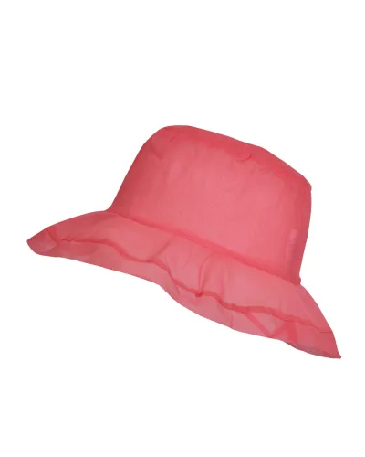 Chapeau organza coton, rose - Vente chapeaux de plage Femme - Toutacoo