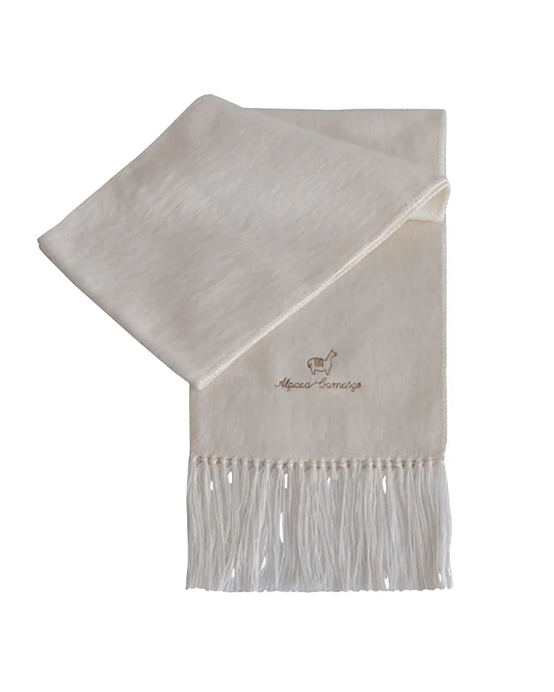 Echarpe en alpaga blanche, Vente en ligne sur Toutacoo.