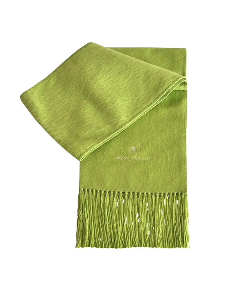 Echarpe en alpaga vert anis, Vente en ligne sur Toutacoo.