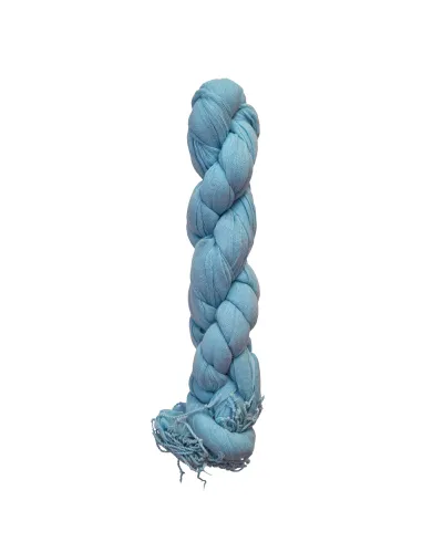 Chèche bleu XXL torsadé - Toutacoo.