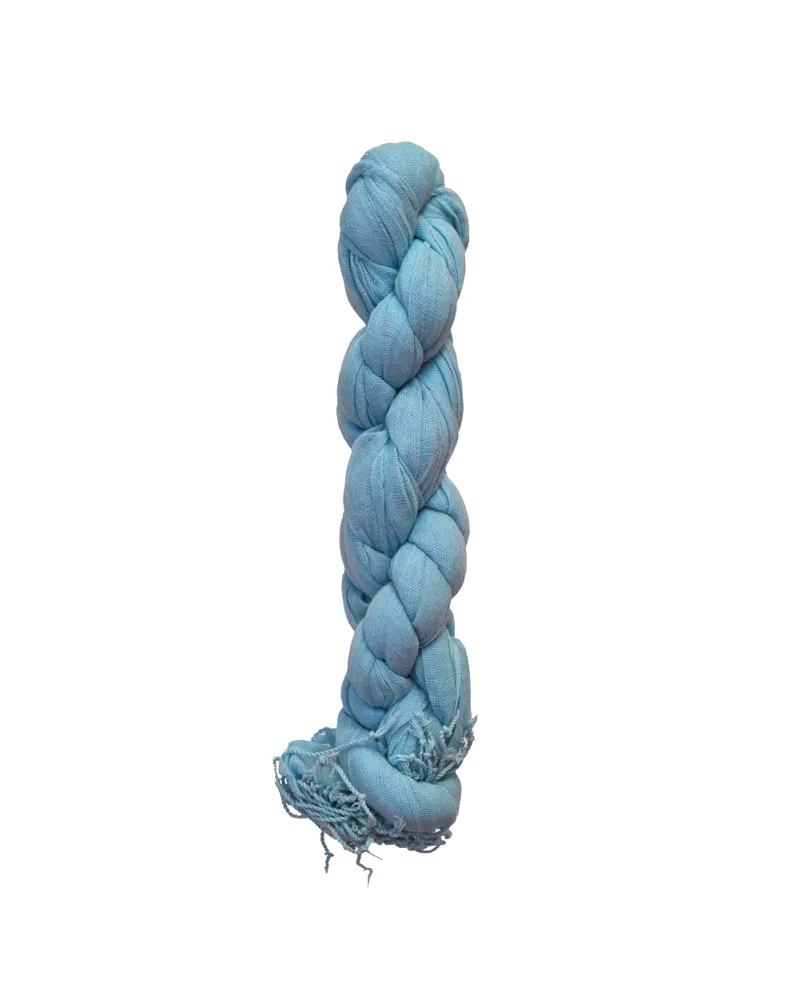 Chèche bleu XXL torsadé - Toutacoo.