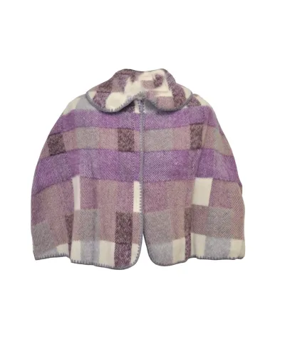 Cape femme, Carreaux prune - Toutacoo.