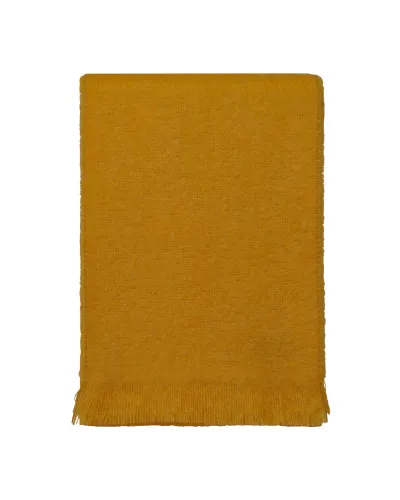 Echarpe jaune moutarde mohair, Vente d'écharpes en laine, Toutacoo.