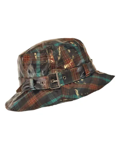 Chapeau de pluie à carreaux- Vente de chapeau imperméable - Toutacoo.