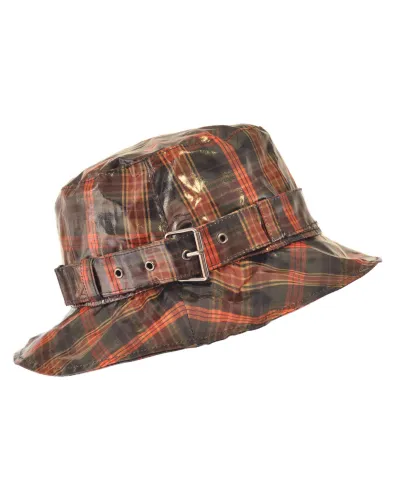 Chapeau de pluie à carreaux- Vente de chapeau imperméable - Toutacoo.