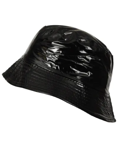 Black vinyl rain hat - Waterproof hat sale - Toutacoo.