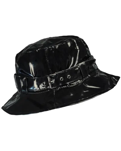 Chapeau de pluie noir à boucle - Vente de chapeau imperméable - Toutacoo.