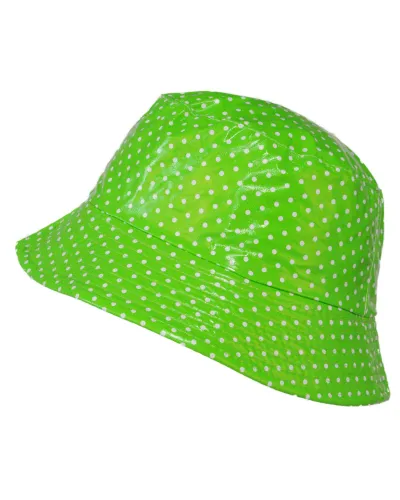 Bob vinyle vert à pois - Vente de bob imperméable - Toutacoo.