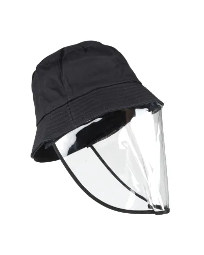 Bob avec visière amovible, Noir - Vente de chapeau de soleil - Toutacoo.