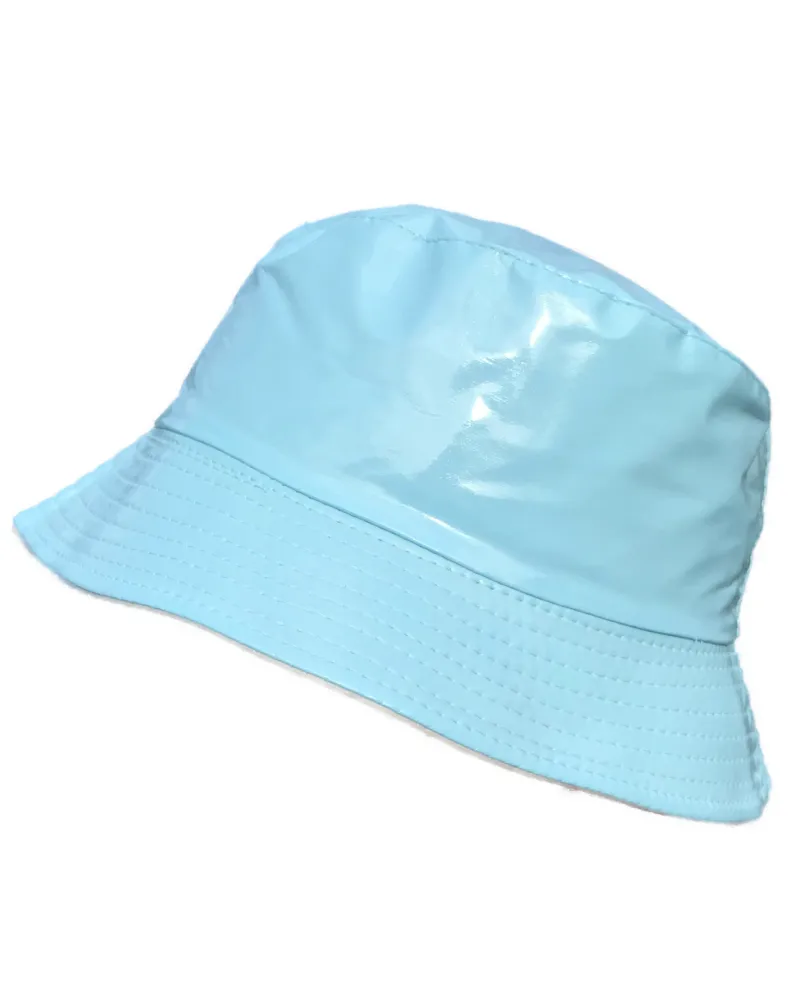 Blue vinyl rain hat - Waterproof hat sale - Toutacoo.