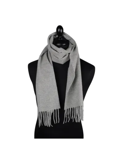 Light grey Lambswool scarf, Wool scarf sale, Toutacoo.