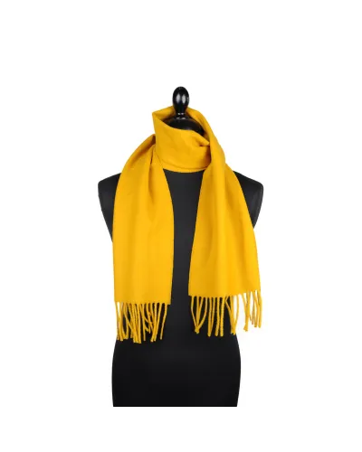Bufanda ocre amarillo Lambswool, Venta de bufandas de lana, Toutacoo.