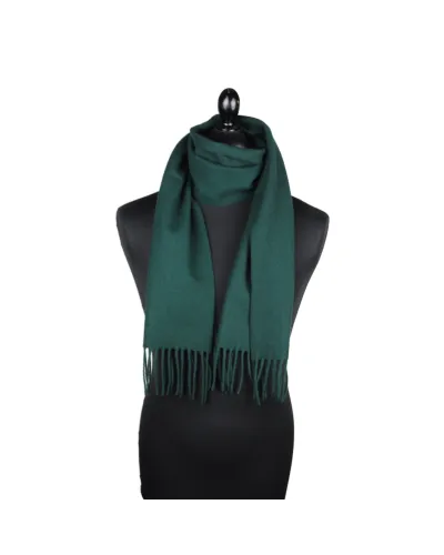 Dark khaki green lambswool scarf, Wool scarf sale, Toutacoo.