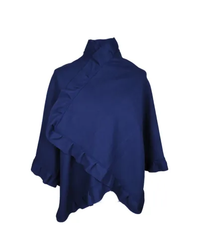 Poncho polaire bleu, vente ponchos femme, Toutacoo.
