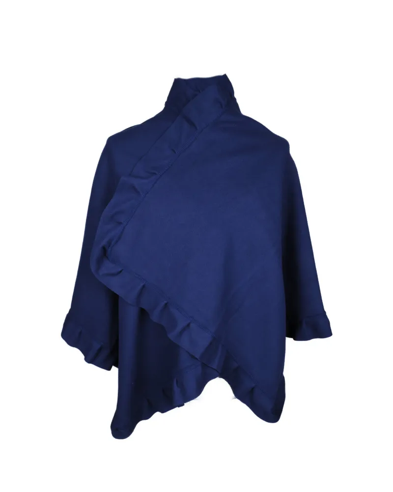 Poncho polaire bleu, vente ponchos femme, Toutacoo.