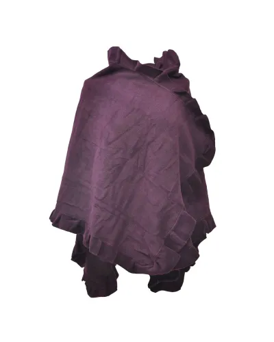 Poncho polar morado, venta de ponchos para mujer, Toutacoo.