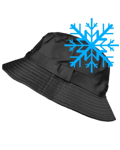 Men's fleece-lined rain hat, black - Waterproof hats for sale - Toutacoo.
