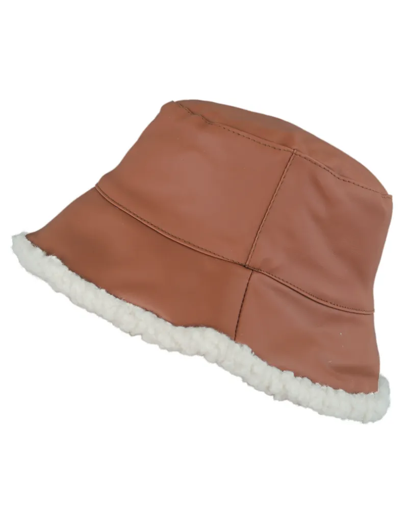 Bob de pluie ciré mat fourré - Vente de chapeau imperméable - Toutacoo.