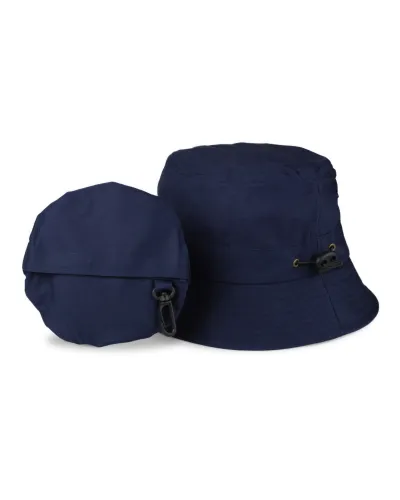 Cappello blu ripiegabile nella sua tasca integrata - Toutacoo.