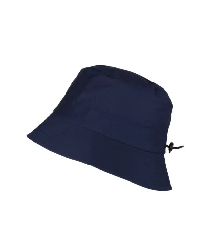Blauer Hut, zusammenfaltbar in integrierter Tasche – Toutacoo.