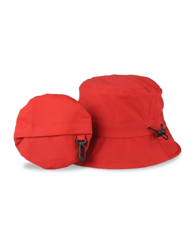 Red hat that folds into its built-in pocket - Toutacoo.