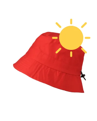 Red hat that folds into its built-in pocket - Toutacoo.