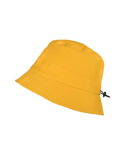 Yellow summer hat that folds into its built-in pocket - Toutacoo.