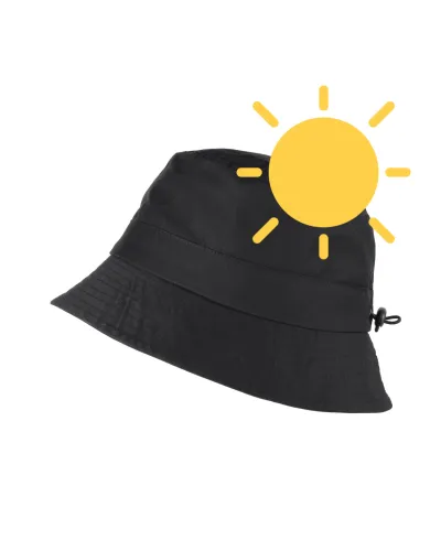 Black summer hat that folds into its built-in pocket - Toutacoo.