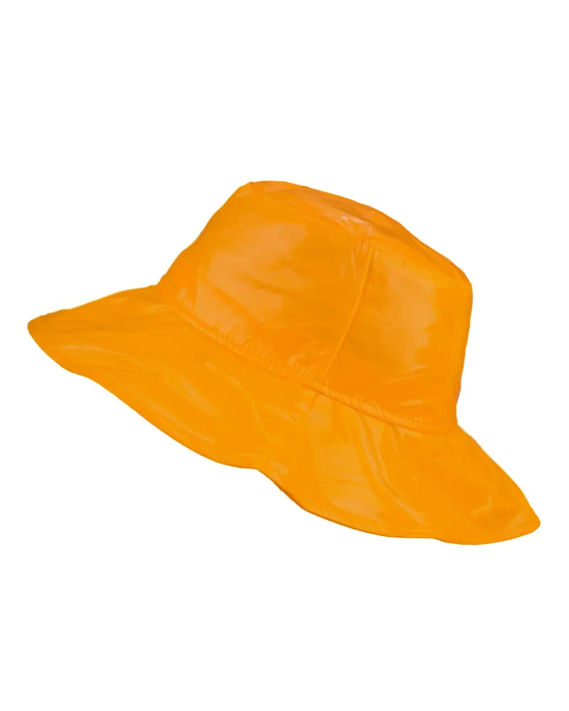 Chapeau de pluie orange - Vente de chapeau imperméable - Toutacoo.