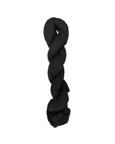 Foulard chèche en coton noir tressé - Boutique Toutacoo