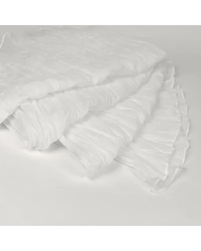 Foulard chèche en coton blanc cassé tressé - Boutique Toutacoo