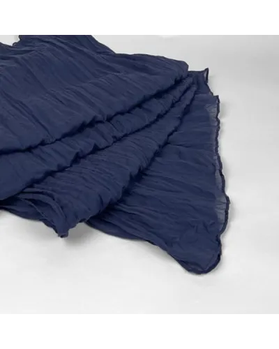 Foulard chèche en coton bleu marine tressé - Boutique Toutacoo