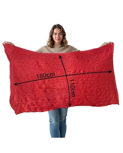 Foulard chèche en coton rouge tressé - Boutique Toutacoo