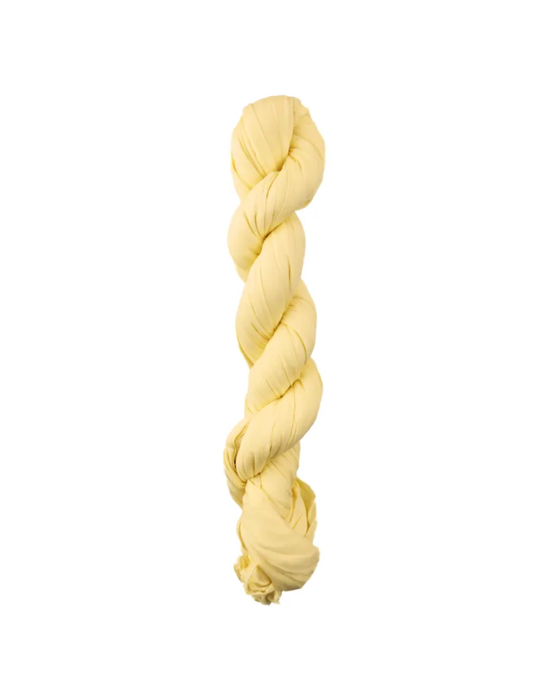 Yellow summer cotton braided scarf - Toutacoo Boutique