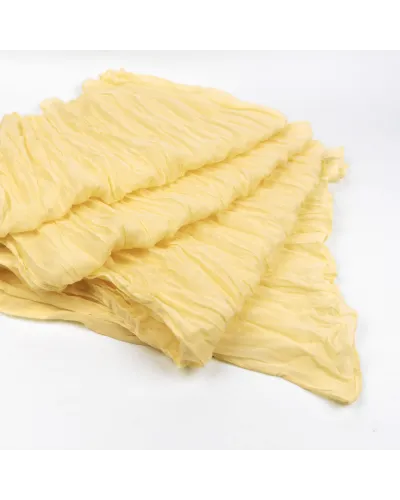 Foulard chèche en coton jaune clair tressé - Boutique Toutacoo