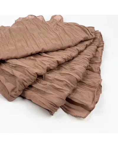 Foulard chèche en coton camel tressé - Boutique Toutacoo