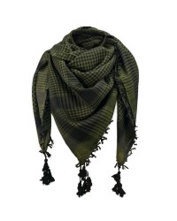 Keffieh noir et kaki en coton, foulard palestinien, Toutacoo.